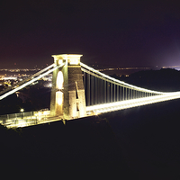 Buy canvas prints of Clifton Suspension Bridge at Night  by Paul Brewer