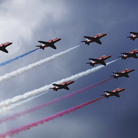 Buy canvas prints of Red Arrows 2 by Paul Brewer