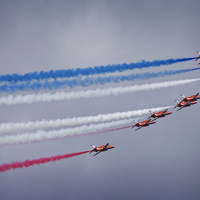 Buy canvas prints of Red Arrows 4 by Paul Brewer