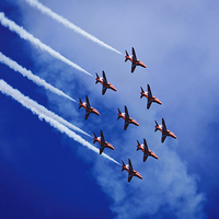 Buy canvas prints of Red Arrows 6 by Paul Brewer