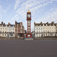 Buy canvas prints of  Weymouth's Clock in April Early Morning by Paul Brewer