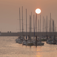 Buy canvas prints of  Weymouth Harbour at Sunrise by Paul Brewer