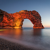 Buy canvas prints of Durdle Door Dorset at Night by Paul Brewer