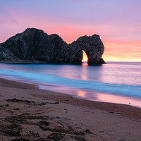 Buy canvas prints of Durdle Door at Sunrise by Paul Brewer