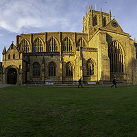 Buy canvas prints of Sherborne Abbey Panoramic  by Paul Brewer