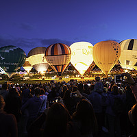 Buy canvas prints of Bristol Balloon Fiesta Night Glow by Paul Brewer
