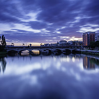 Buy canvas prints of The River Clyde at Sunset by Paul Brewer