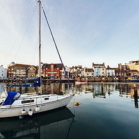 Buy canvas prints of Weymouth Harbour at sunset by Paul Brewer