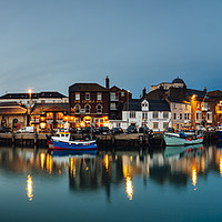 Buy canvas prints of Weymouth Harbour at Night by Paul Brewer
