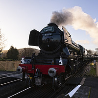 Buy canvas prints of Flying Scotsman At Corfe Castle by Paul Brewer