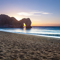 Buy canvas prints of Durdle Door at sunrise by Paul Brewer