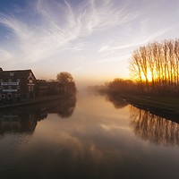 Buy canvas prints of River Frome at Wareham by Paul Brewer