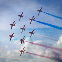 Buy canvas prints of Red Arrows in Weymouth by Paul Brewer