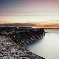 Buy canvas prints of Calm at Lyme Regis by Paul Brewer