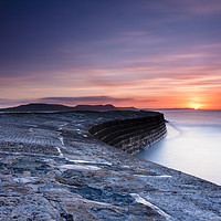Buy canvas prints of The Cobb Lyme Regis at Sunrise by Paul Brewer