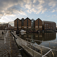 Buy canvas prints of Gloucester Docks Panoramic by Paul Brewer