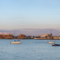 Buy canvas prints of Spinnaker Tower From Gosport at Sunset by Paul Brewer