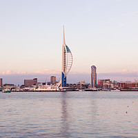 Buy canvas prints of Spinnaker Tower From Gosport with cloud on the hor by Paul Brewer