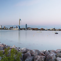 Buy canvas prints of Panoramic of the Spinnaker Tower From Gosport by Paul Brewer