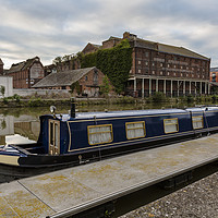 Buy canvas prints of Gloucester Docks Narrowboat by Paul Brewer