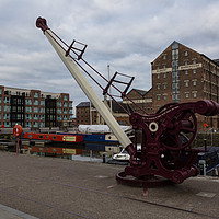 Buy canvas prints of Crane at Gloucester Docks  by Paul Brewer