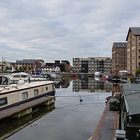 Buy canvas prints of Narrowboats in Gloucester Docks  by Paul Brewer