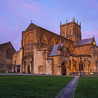 Buy canvas prints of Sherborne Abbey in Winter by Paul Brewer