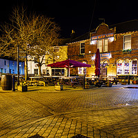 Buy canvas prints of Hope Square in Weymouth on a Winters Night by Paul Brewer