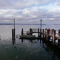 Buy canvas prints of Pier in Poole Harbour by Paul Brewer