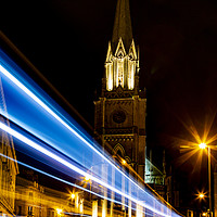 Buy canvas prints of St Michaels Church Bath at Night by Paul Brewer