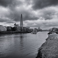 Buy canvas prints of The Shard and the River Thames by Paul Brewer