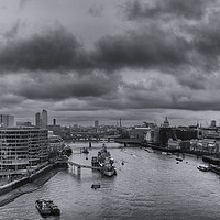 Buy canvas prints of The Shard the Thames by Paul Brewer