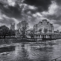 Buy canvas prints of River Avon and Pulteney Bridge Bath by Paul Brewer