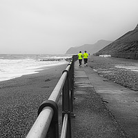 Buy canvas prints of West Bay Dorset Two Runners by Paul Brewer