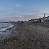 Buy canvas prints of Weymouth Seafront at Sunset by Paul Brewer