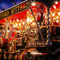 Buy canvas prints of Great Dorset Steam Fair at Night 2019 by Paul Brewer