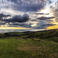 Buy canvas prints of Looking towards Abbotsbury on a stormy night by Paul Brewer