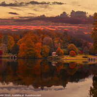 Buy canvas prints of The Fall Colours of Stourhead by Paul Brewer