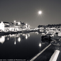 Buy canvas prints of Weymouth Harbour in Black and White by Paul Brewer