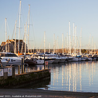 Buy canvas prints of Weymouth Marina at Sunset  by Paul Brewer