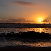 Buy canvas prints of Sunset Kinard beach by barbara walsh