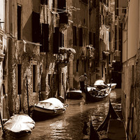 Buy canvas prints of Venice canal by barbara walsh