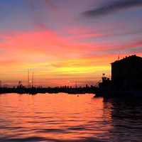 Buy canvas prints of Sunset Rovinj by barbara walsh