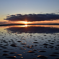 Buy canvas prints of Sunrise at Cappagh beach with comet NEOWISE by barbara walsh