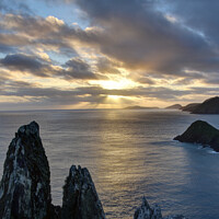 Buy canvas prints of Sunset Dunmore Head by barbara walsh