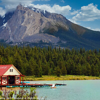 Buy canvas prints of Maligne Lake   Alberta   Canada  by Elaine Manley