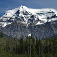 Buy canvas prints of Mount Robson  British Columbia Canada by Elaine Manley