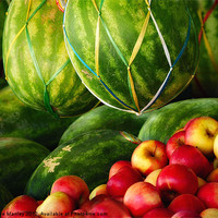 Buy canvas prints of   misc  ...Watermelons and Apples by Elaine Manley