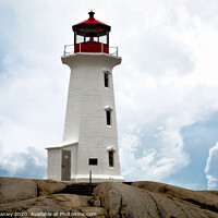 Buy canvas prints of Peggys Cove Lighthouse by Elaine Manley