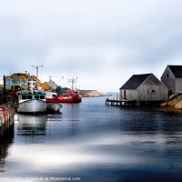 Buy canvas prints of Peggys Cove, Nova Scotia, Canada by Elaine Manley